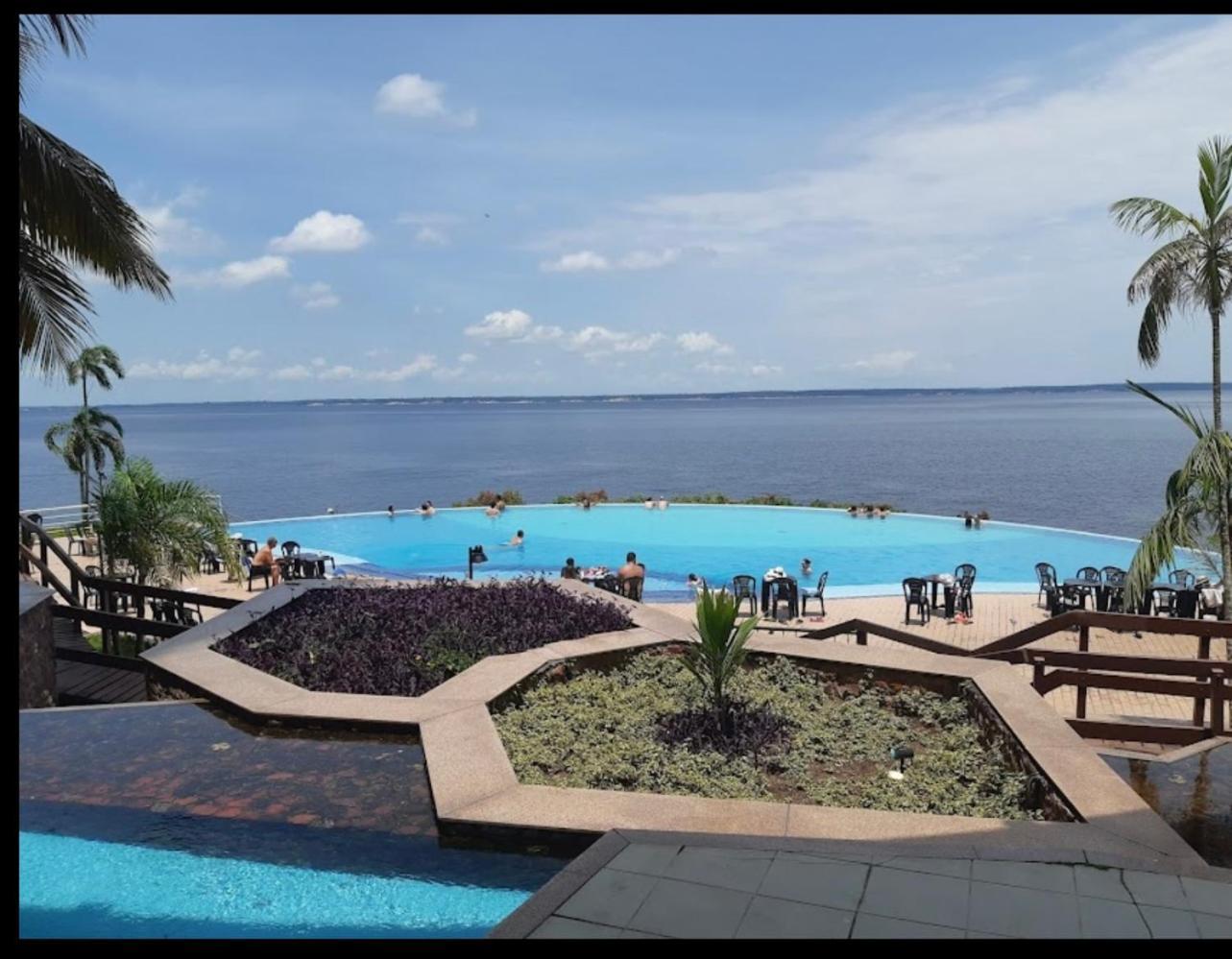 Flat No Condominio Do Edificio Tropical Executive E Residence Com Vista Para O Rio Manaus Bagian luar foto